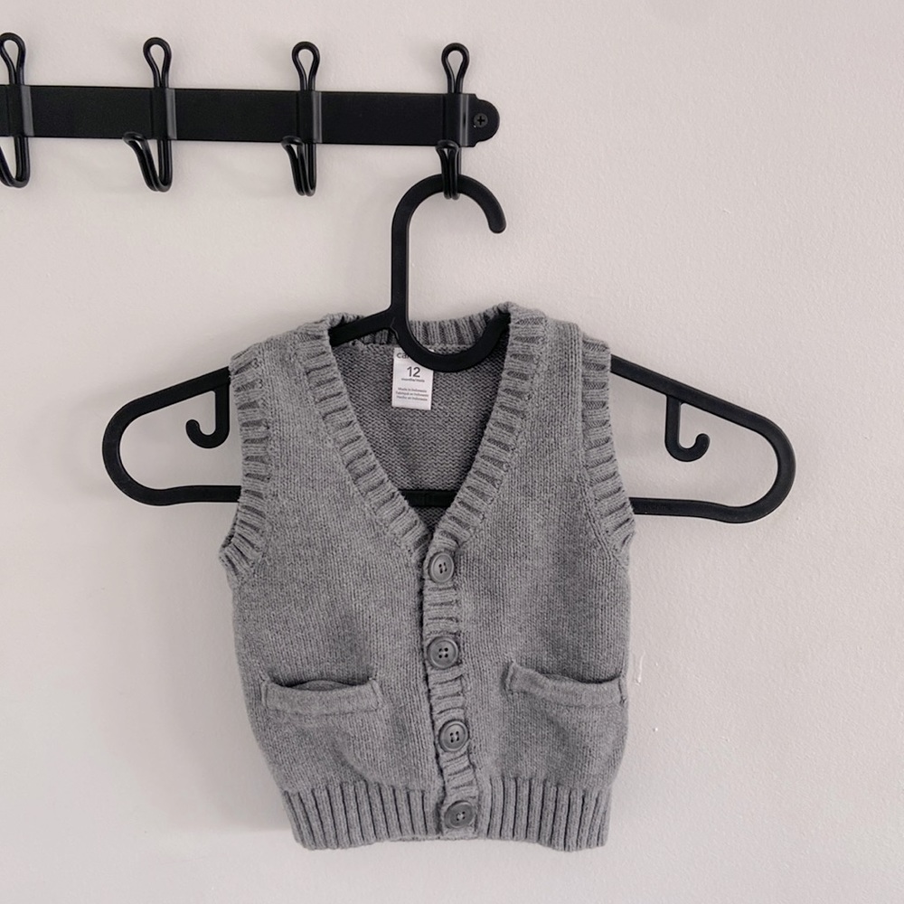 Carter’s 100% Cotton Baby Sweater Vest - size 12 months